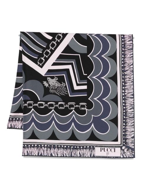 PUCCI printed silk scarf - Black