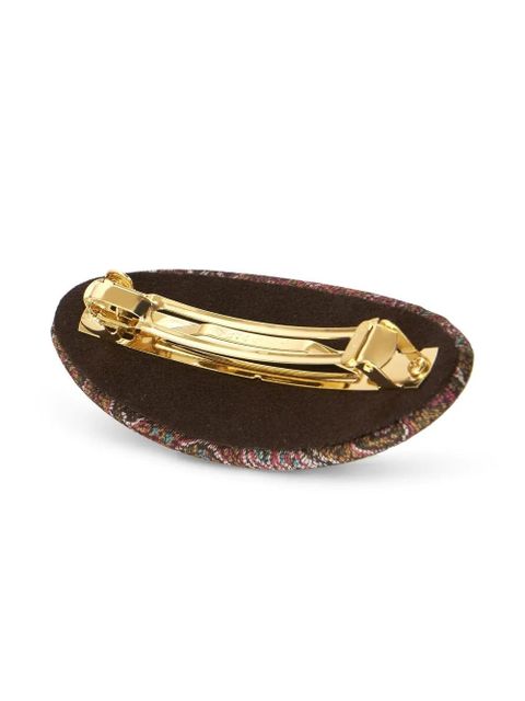 ETRO paisley-print silk hair clip - Brown - zdjęcie produktu nr 2