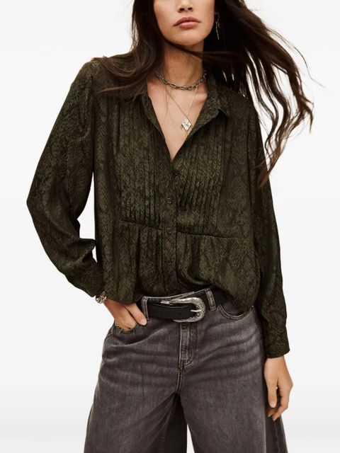 Ba&Sh Riata animal-pattern shirt - Green - zdjęcie produktu nr 1