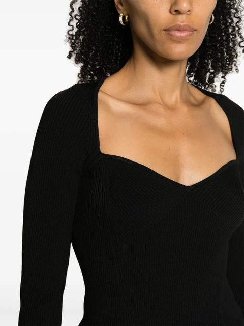 Simkhai Giuliana sweetheart-neck jumper - Black