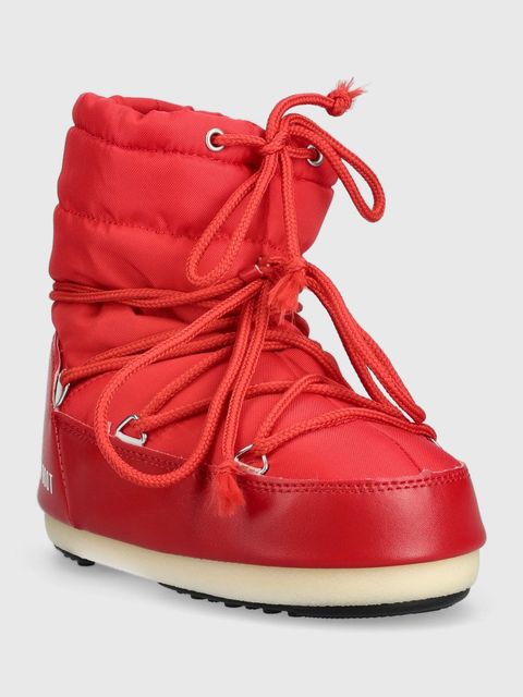 Moon Boot śniegowce Light Low Nylon kolor czerwony 14600100.RED-RED