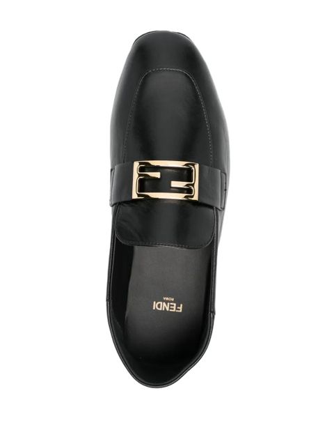 FENDI Baguette leather loafers - Black