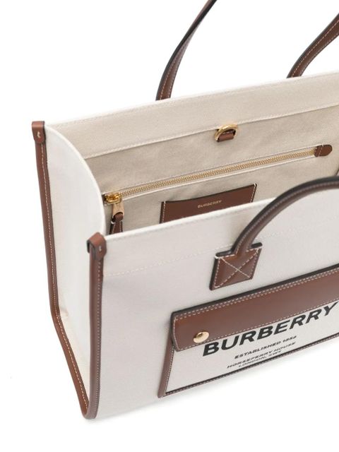 Burberry small Freya tote bag - Neutrals