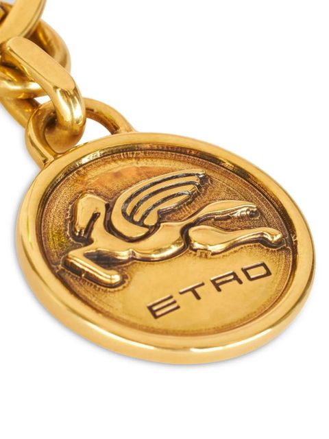 ETRO embossed Pegaso-charm keyring - Gold - zdjęcie produktu nr 2
