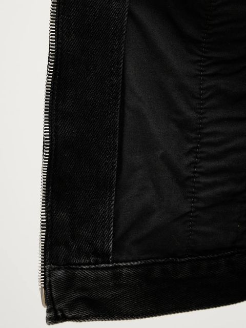 Diesel kurtka jeansowa DE-MORNIN JACKET kolor czarny przejściowa A13434.09I35