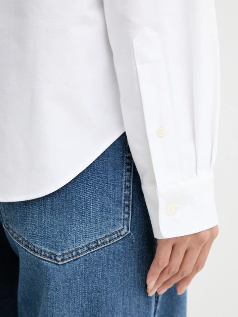 Kenzo koszula bawełniana damska kolor biały regular z kołnierzykiem klasycznym FF52CH2649LO.01