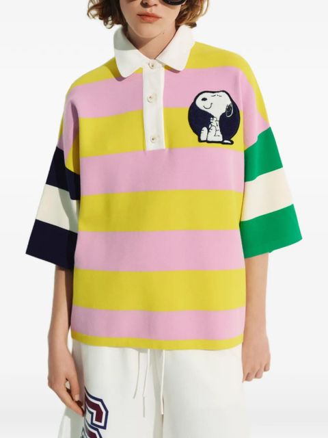 Essentiel Antwerp Peanuts™ patch striped polo sweater - Yellow - zdjęcie produktu nr 2