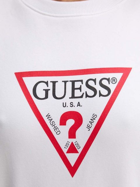 Guess Jeans bluza damska kolor biały z nadrukiem W4YQ00 KC811