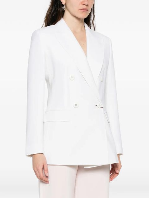 Max Mara double-breasted pocket jacket - White