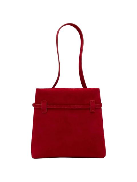 Manu Atelier buckle-detail suede shoulder bag - Red - zdjęcie produktu nr 2