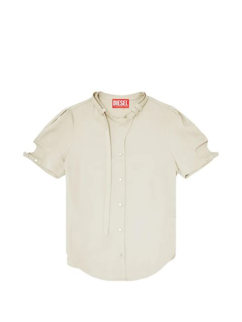 Diesel C-India cut-out neck-strap shirt - Neutrals - zdjęcie produktu nr 1
