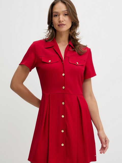 Tommy Hilfiger sukienka kolor czerwony mini prosta WW0WW45819 - zdjęcie produktu nr 1