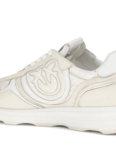 PINKO Zoe logo-detail leather sneakers - White