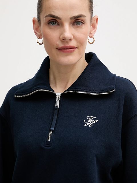 Tommy Hilfiger bluza damska kolor granatowy z aplikacją WW0WW49470