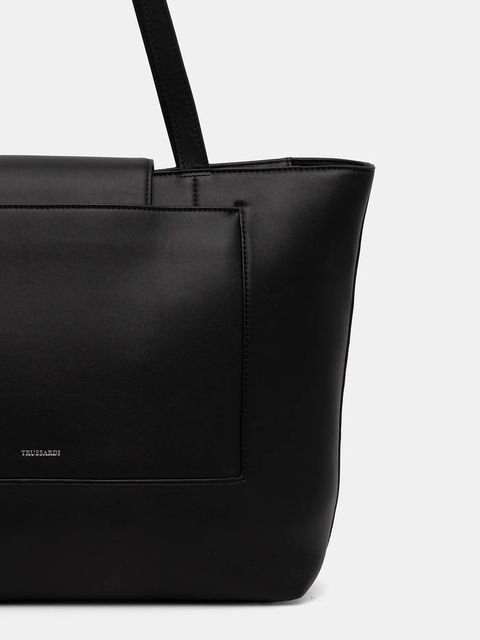 Trussardi torebka skórzana kolor czarny Z605E005982N