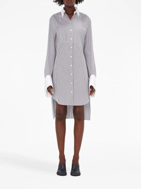 JW Anderson striped cotton shirt dress - White