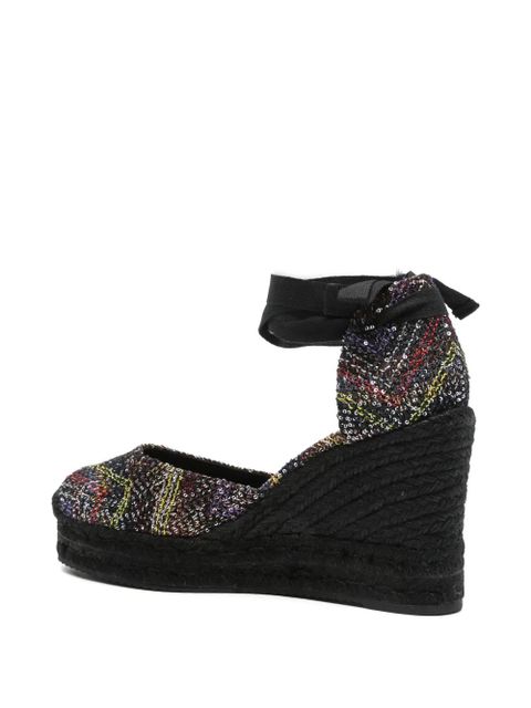 Missoni sequined wedge-heel espadrilles - Black