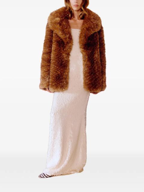 Simon Miller Sculpty sequin-embellished strapless maxi dress - Neutrals