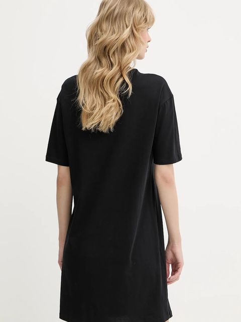 Armani Exchange sukienka bawełniana kolor czarny mini prosta XW000378 AF10354