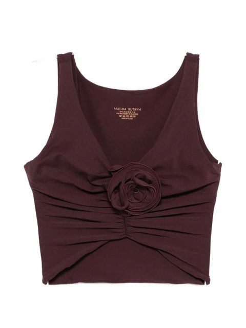 Magda Butrym floral-appliqué bikini top - Red - zdjęcie produktu nr 1