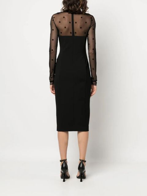 Givenchy logo-jacquard midi dress - Black