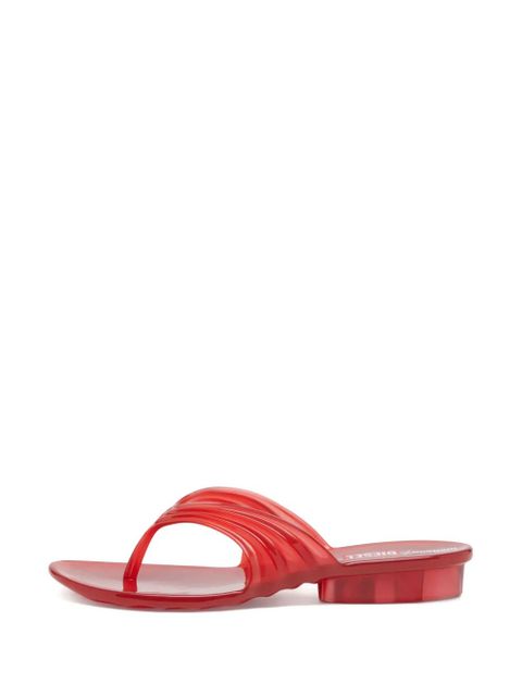 Diesel x Melissa pleated thong sandals - Red