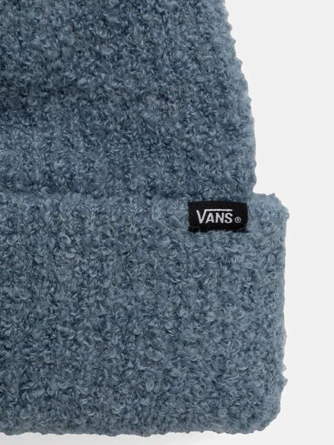 Vans czapka z domieszką wełny kolor niebieski z grubej dzianiny VN000HT0JCN1