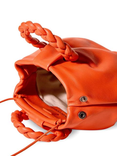Hereu Bombon braided-handle bucket bag - Orange