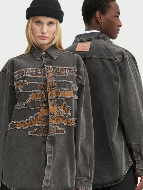 Y/Project koszula jeansowa EVERGREEN PARIS' BEST PATCH DENIM SHIRT - zdjęcie produktu nr 1