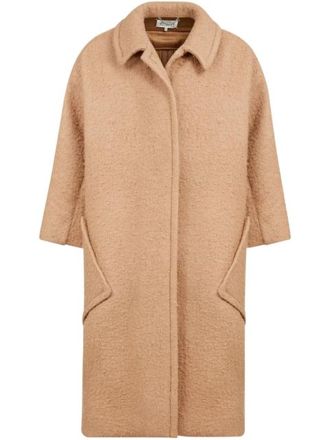 Maison Margiela oversized effect bouclé mohair coat - Neutrals - zdjęcie produktu nr 1