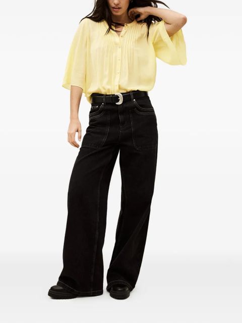 Ba&Sh Barna pleated blouse - Yellow - zdjęcie produktu nr 2