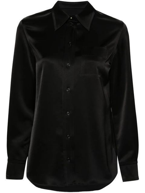 Lanvin long sleeve satin shirt - Black - zdjęcie produktu nr 1