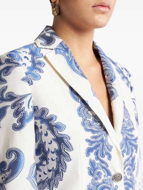 ETRO floral-print blazer - White