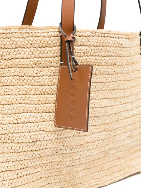 Manebi tag shoulder bag - Neutrals