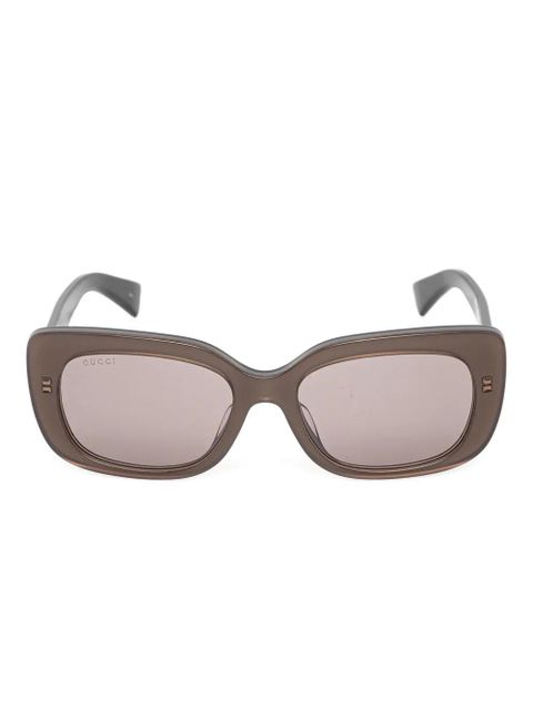 Gucci Eyewear rectangle-frame sunglasses - Brown - zdjęcie produktu nr 1