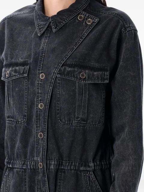 MARANT ÉTOILE buttoned flap-pocket jumpsuit - Black