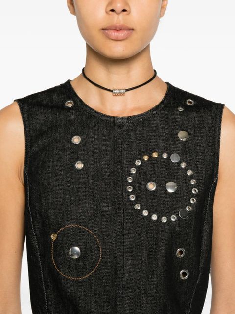 Chloé stud-embellished crop top - Black