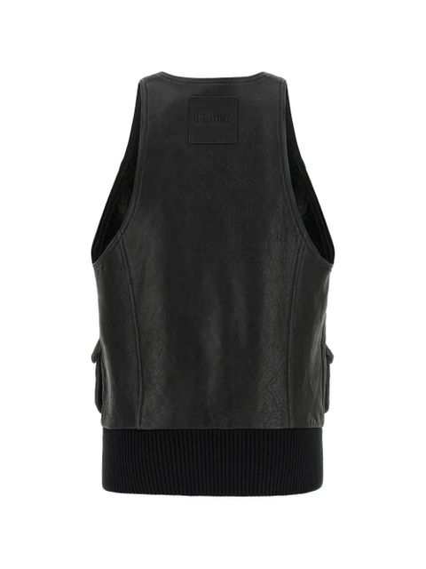 The Attico Hammered leather gilet - Black - zdjęcie produktu nr 2