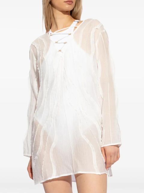 Cult Gaia Shemariah wave-pattern cover-up dress - White