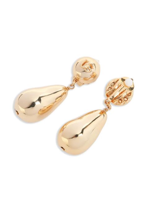 Dolce & Gabbana logo-embossed clip-on earrings - Gold - zdjęcie produktu nr 2