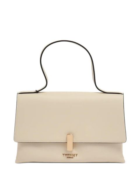 TWINSET logo-plaque foldover clutch bag - Neutrals - zdjęcie produktu nr 1