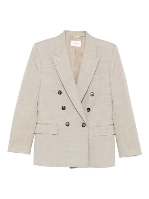 Saint Laurent double-breasted button blazer - Neutrals - zdjęcie produktu nr 1