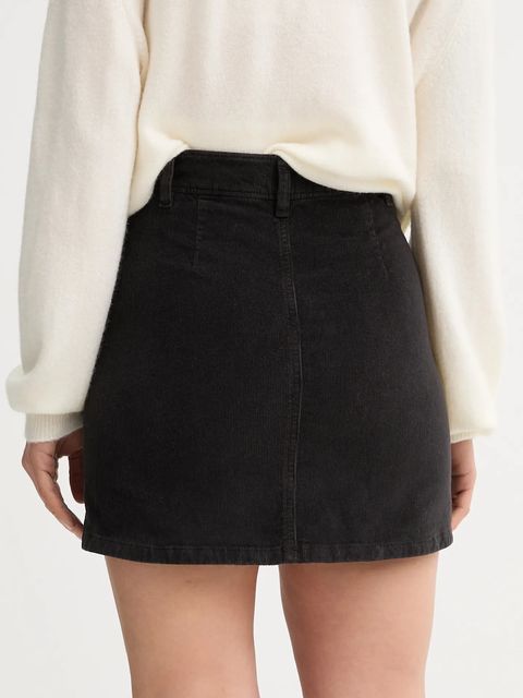 United Colors of Benetton spódnica sztruksowa kolor czarny mini prosta 41ULD005B - zdjęcie produktu nr 2