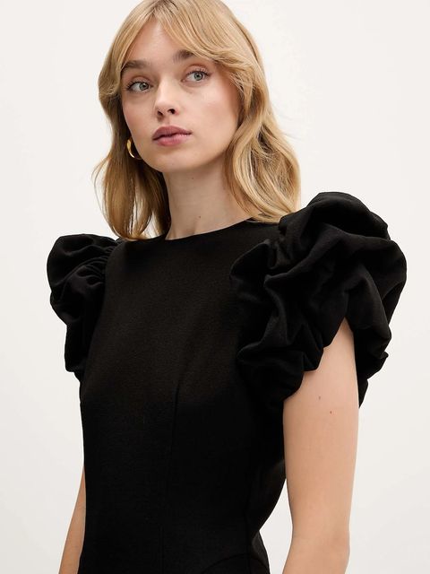 Rotate sukienka kolor czarny maxi dopasowana 114668100 - zdjęcie produktu nr 2