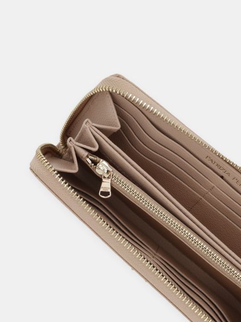 Patrizia Pepe portfel skórzany damski kolor beżowy 8Q0020 L001