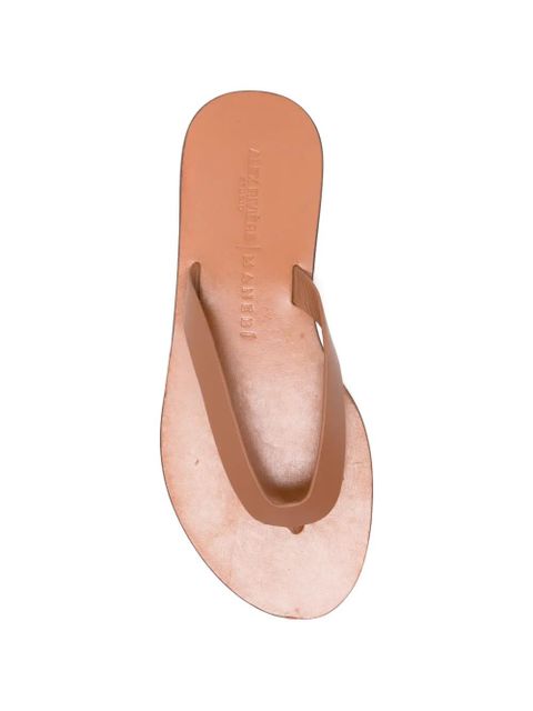 Manebi leather flip-flops - Brown