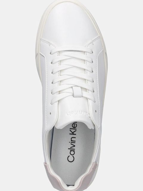 Calvin Klein sneakersy LOW PRO CUP LACEUP LTH MOIRE kolor biały HW0HW02845