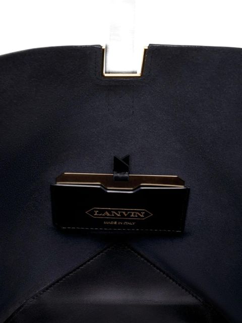 Lanvin geometric-detail bucket bag - Black