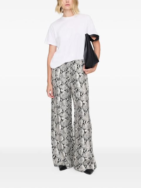 ANINE BING Roslin python print trousers - Neutrals