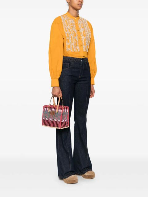 Valentino Garavani VLogo raffia tote bag - Pink - zdjęcie produktu nr 2